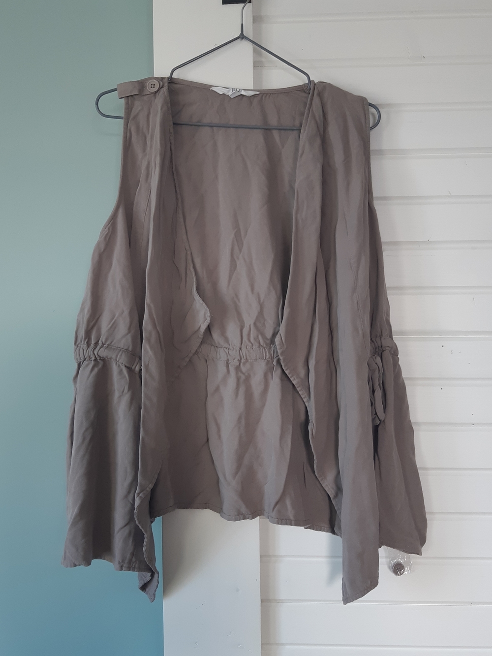 JACK Lightweight Taupe Draped Vest Ladies Medium